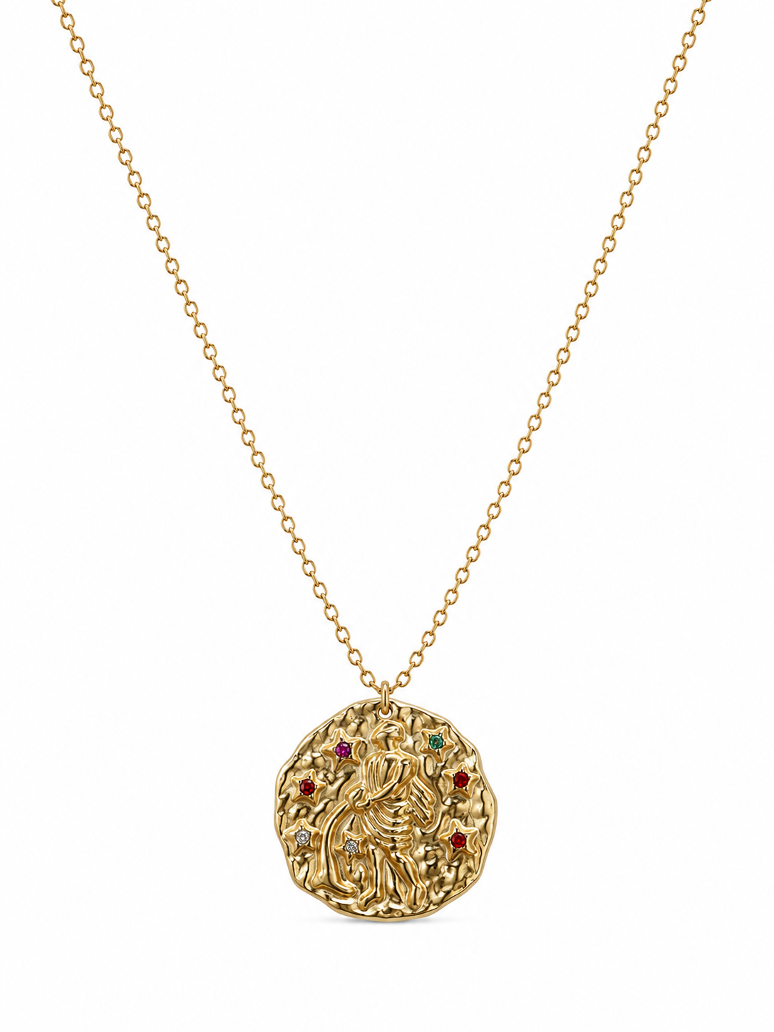 Aquarius Zodiac Coin Necklace