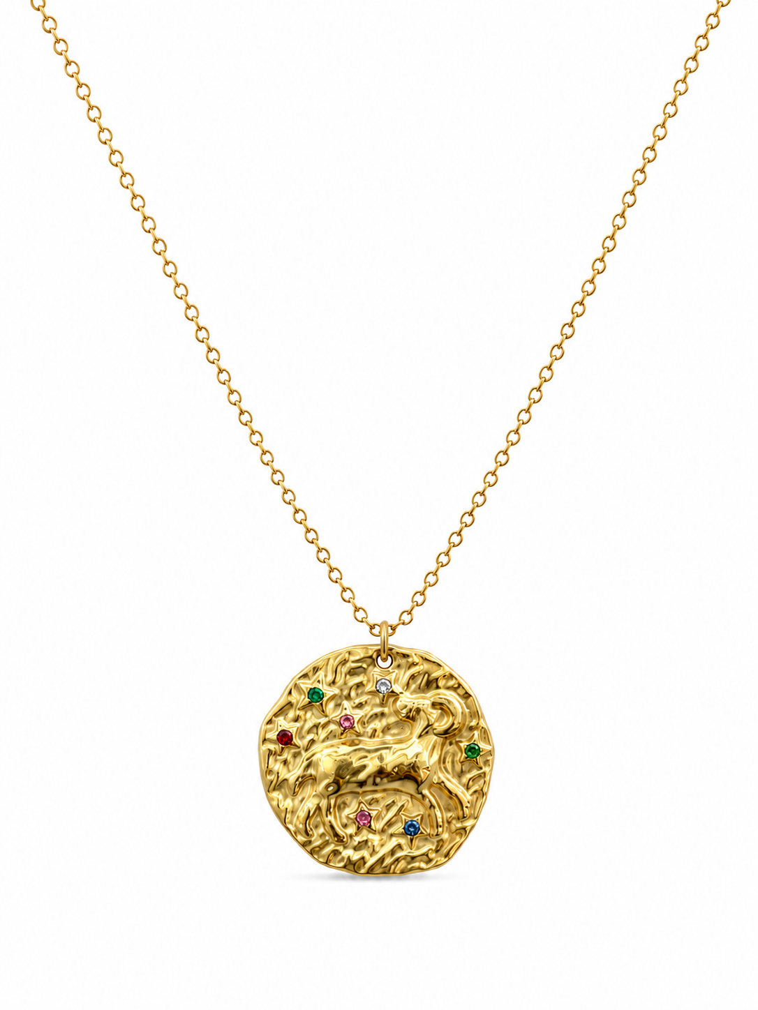 Aries Zodiac Coin Necklace