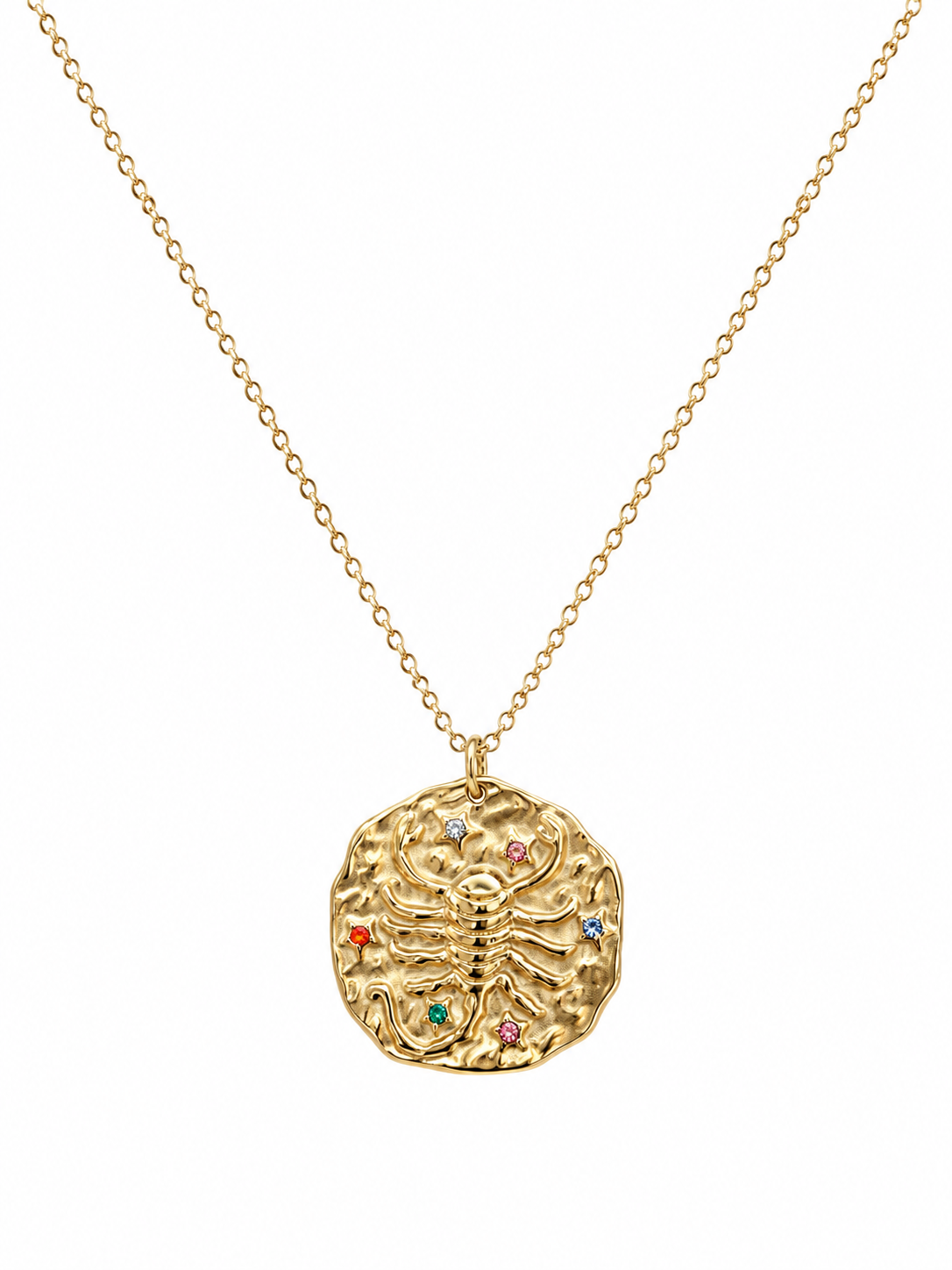 Scorpio Zodiac Coin Necklace